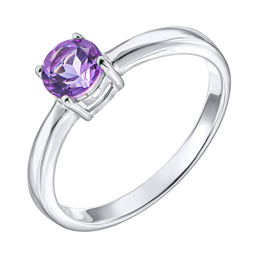 

Серебряное кольцо с аметистом 000137406 18.5 размера