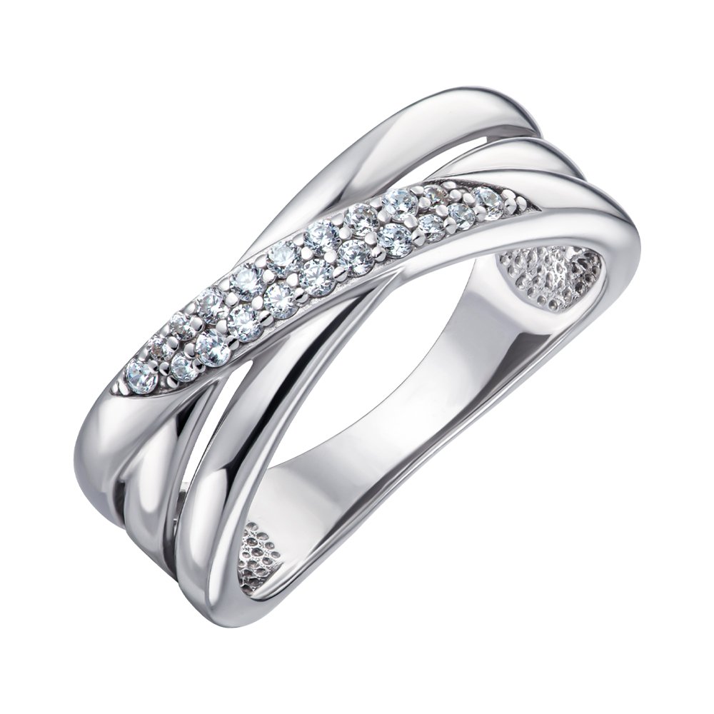 

Серебряное кольцо с фианитами 000148783 18.5 размера