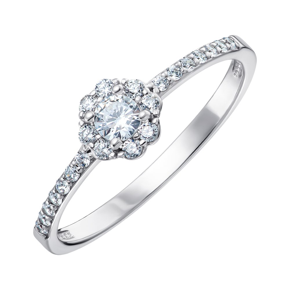 

Серебряное кольцо с фианитами 000148821 16 размера