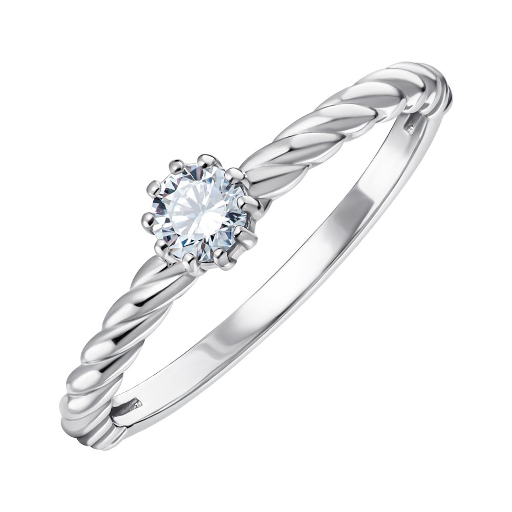 

Серебряное кольцо с фианитом 000148827 19 размера