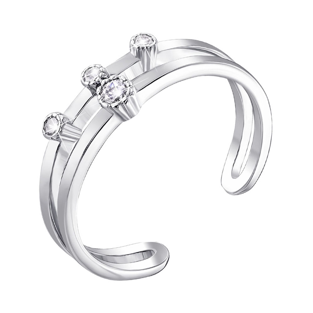 

Серебряное кольцо с цирконием 000122555 16.5 размера