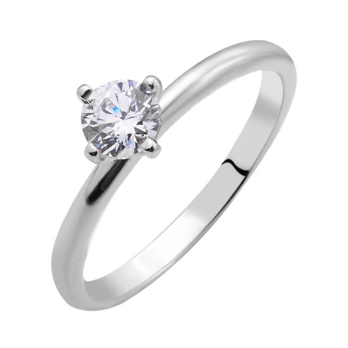 

Серебряное кольцо с цирконием Swarovski 000103106 15 размера