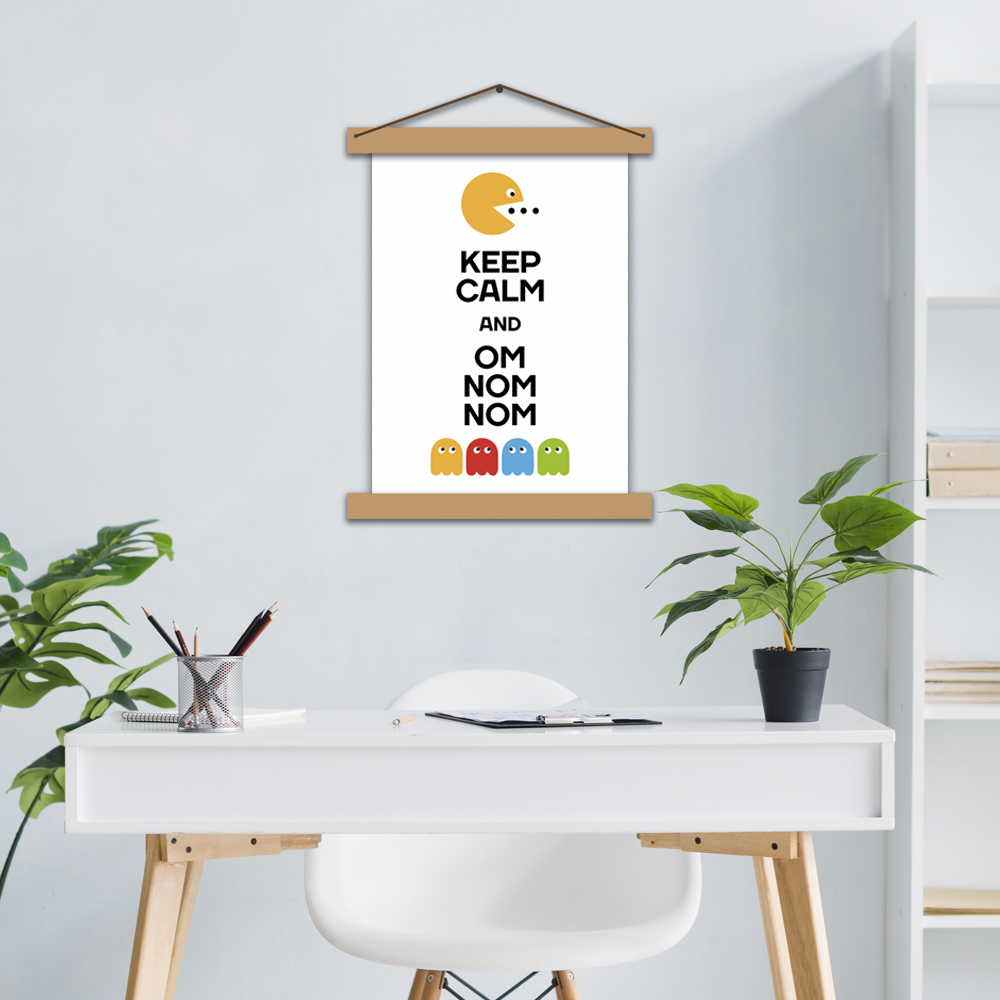 

Постер с рамкой "Keep calm and om nom nom" (А2)