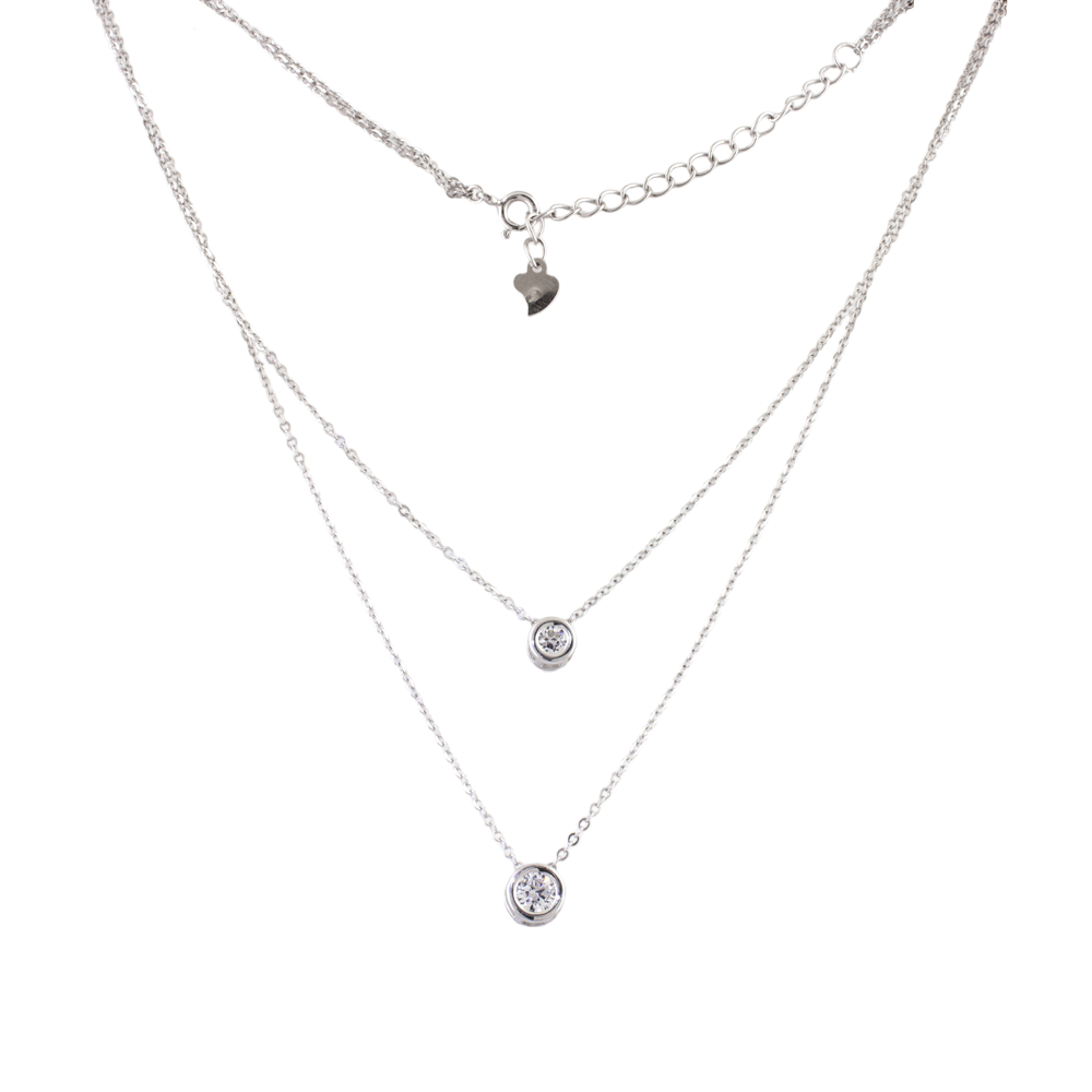 

Срібне кольє 925 проби 3,5 г з кристалом Swarovski 4,1 карат Silvex925