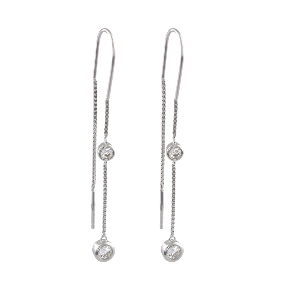 

Срібні сережки 925 проби 2,5 г з кристалами Swarovski 3,9 карат Silvex925