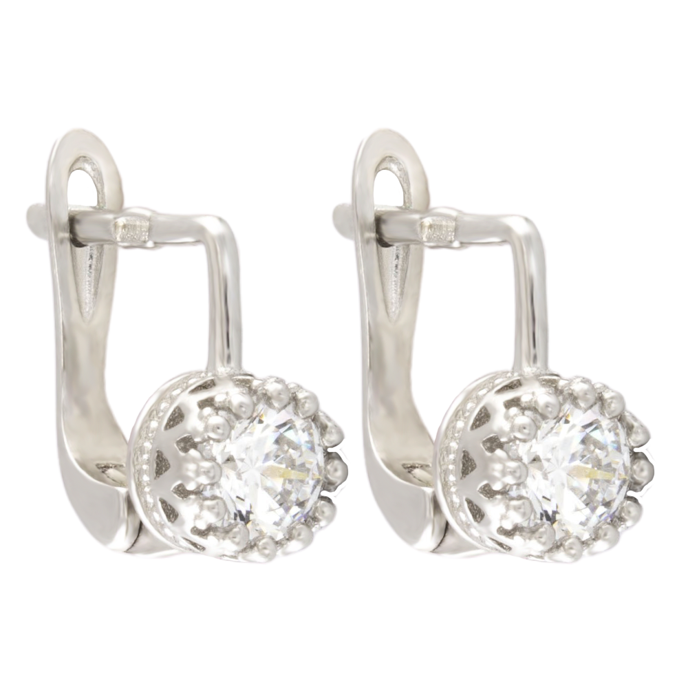 

Срібні сережки 925 проби 2,7 г з кристалами Swarovski 3,8 карат BoutiqueTV