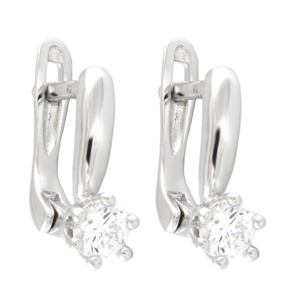 

Срібні сережки 925 проби 3 г з кристалами Swarovski 2,3 карат BoutiqueTV