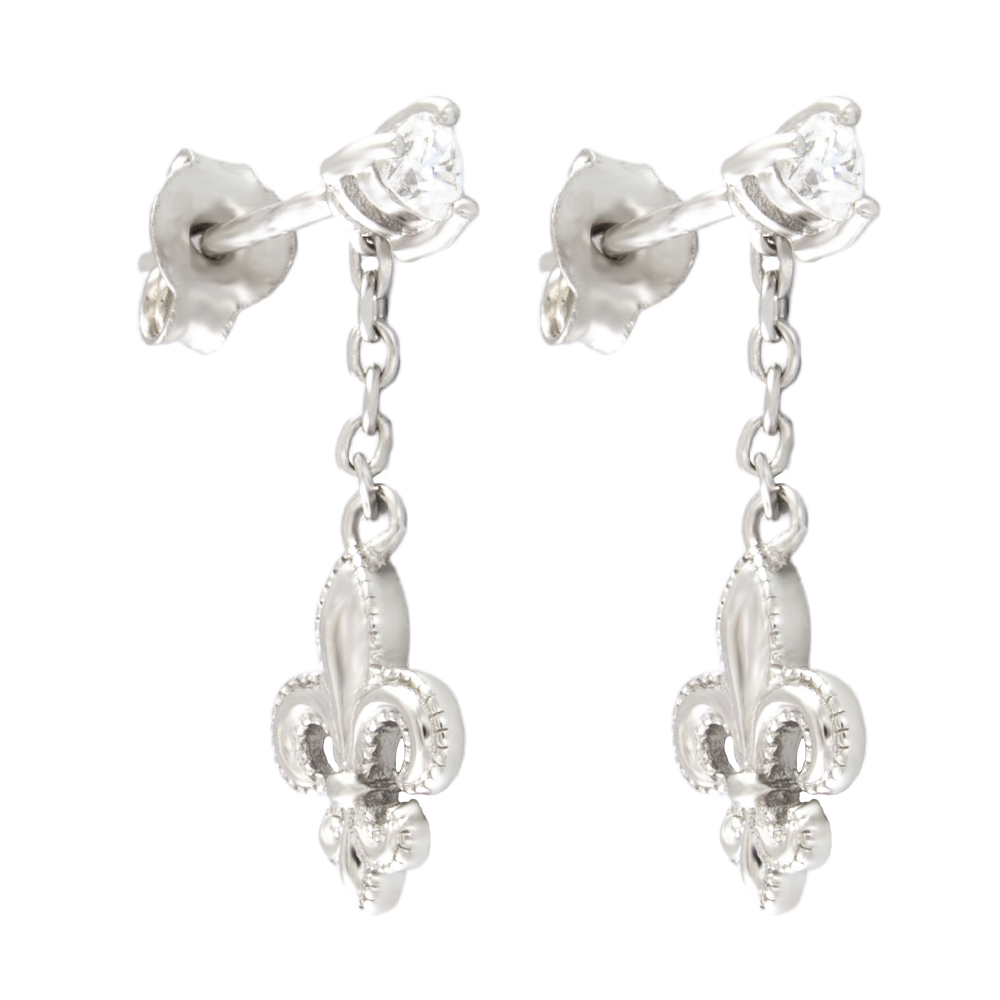 

Срібні сережки 925 проби 1,7 г з кристалами Swarovski 0,6 карат Silvex925