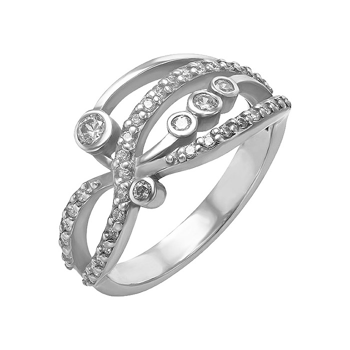 

Серебряное кольцо Льюл с фианитами 000066425 18 размера