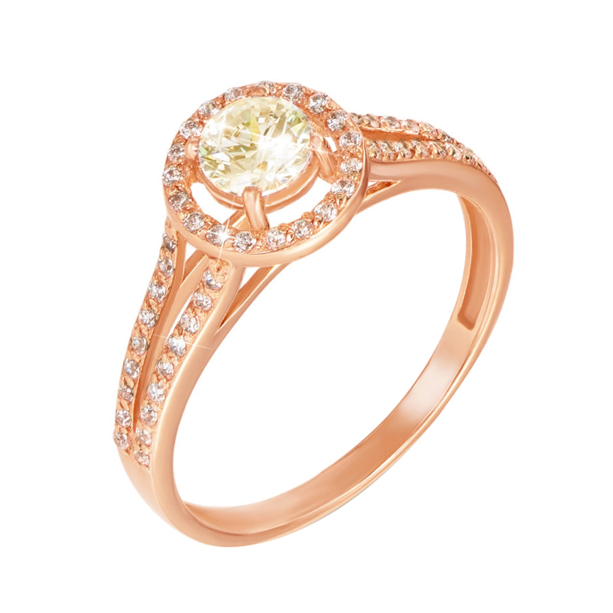 

Кольцо из красного золота с кристаллами Swarovski 000129038 18.5 размера