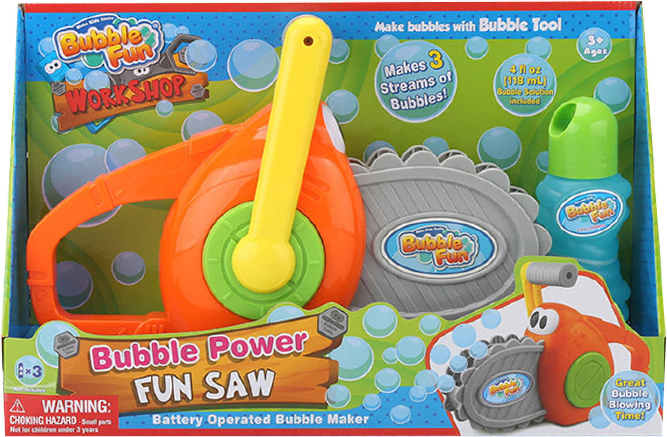 Мыльные пузыри Make Kids Smile Bubble Fun Бензопила 120 мл (DHOBB10110 ...