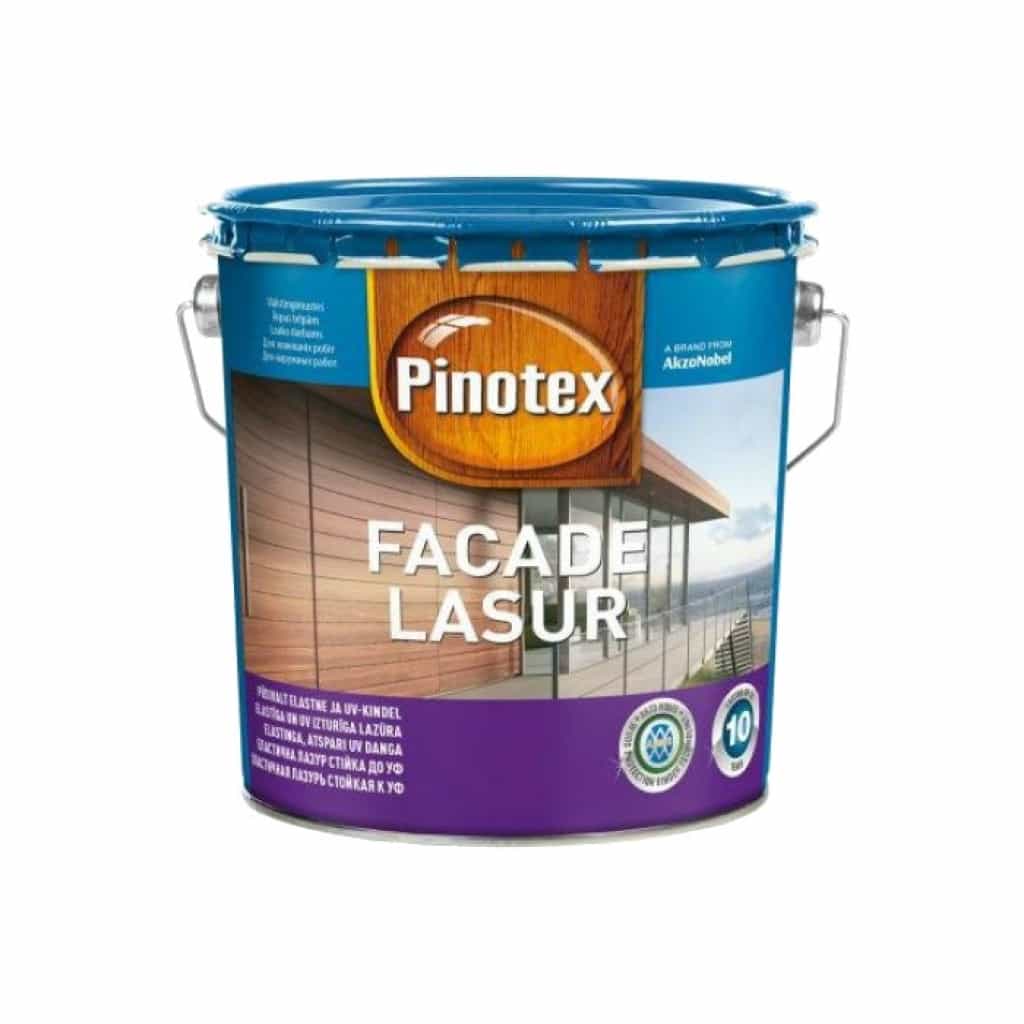 

Эластичная лазурь стойкая к УФ Pinotex Facade Lasur Бесцветный 10 литров