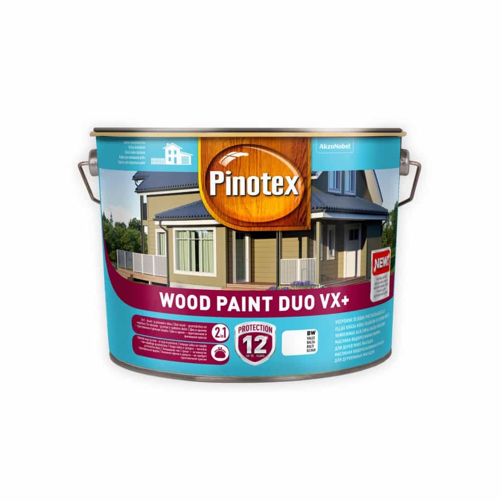 

Масляная краска Pinotex Wood Paint Duo VX+ белая BW, база BC База (BC) 9,4 литра