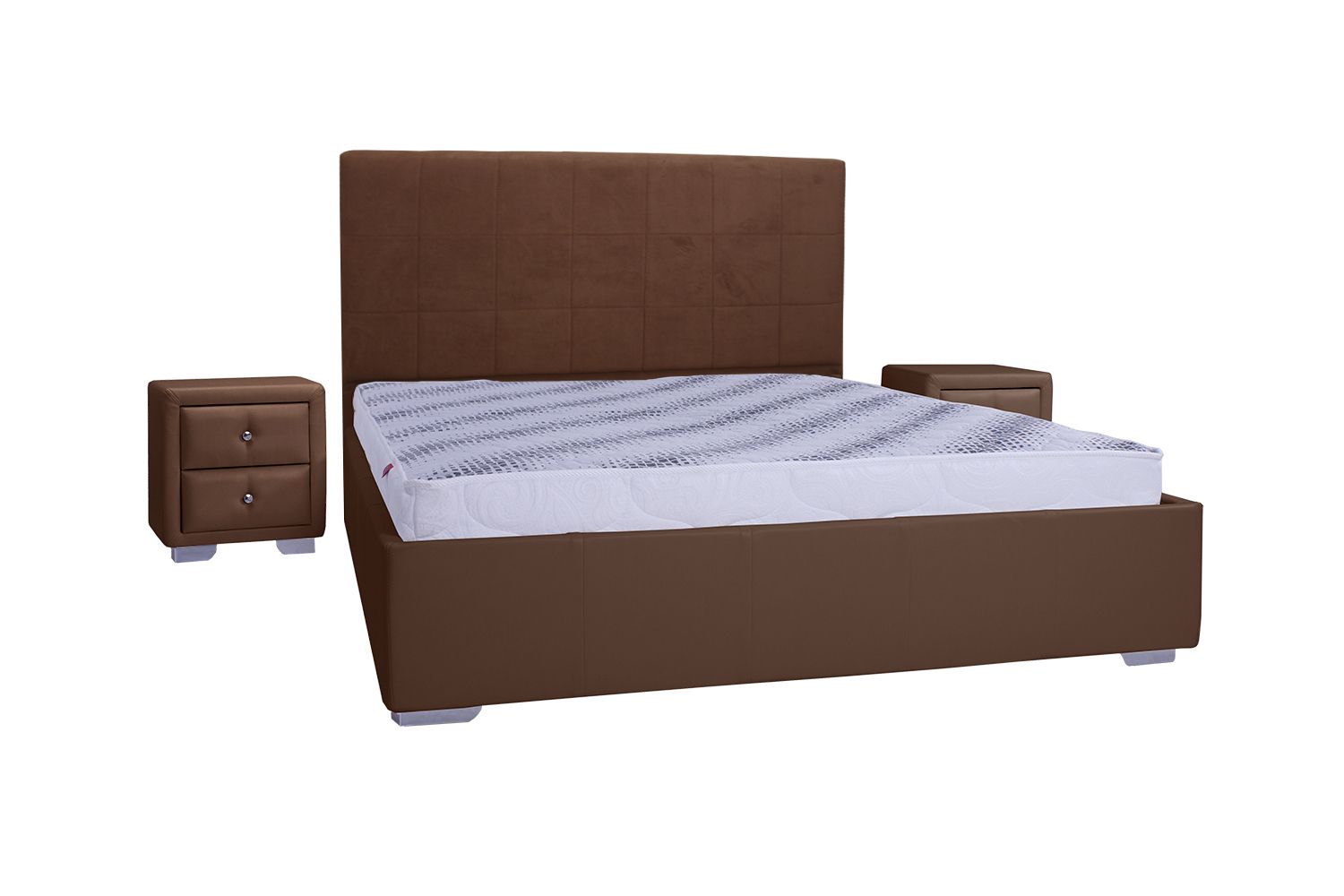 

Кровать со съемным чехлом и механизмом Zevs-M Стелла (металлический каркас) Boom 11 коричневая 140х200