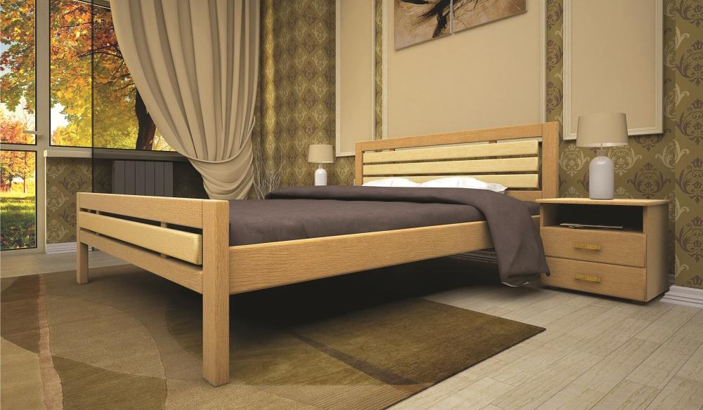 

Кровать ТИС МОДЕРН 1 140*190 сосна Лак Ольха + Лак лак