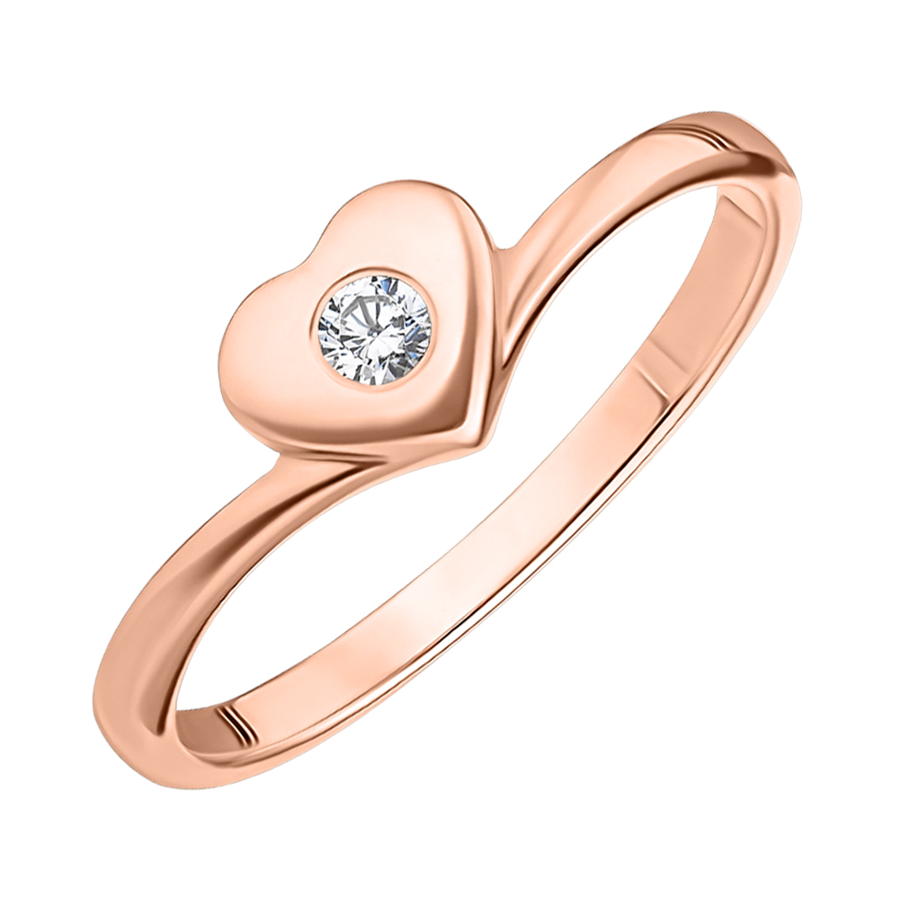 

Кольцо из красного золота с цирконием Swarovski 000122757 18.5 размера