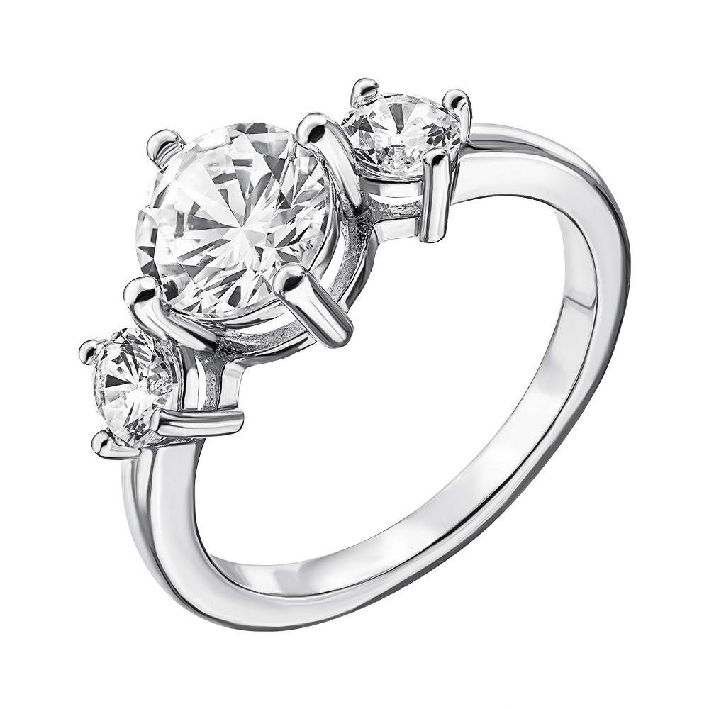 

Серебряное кольцо с фианитами 000133963 17 размера