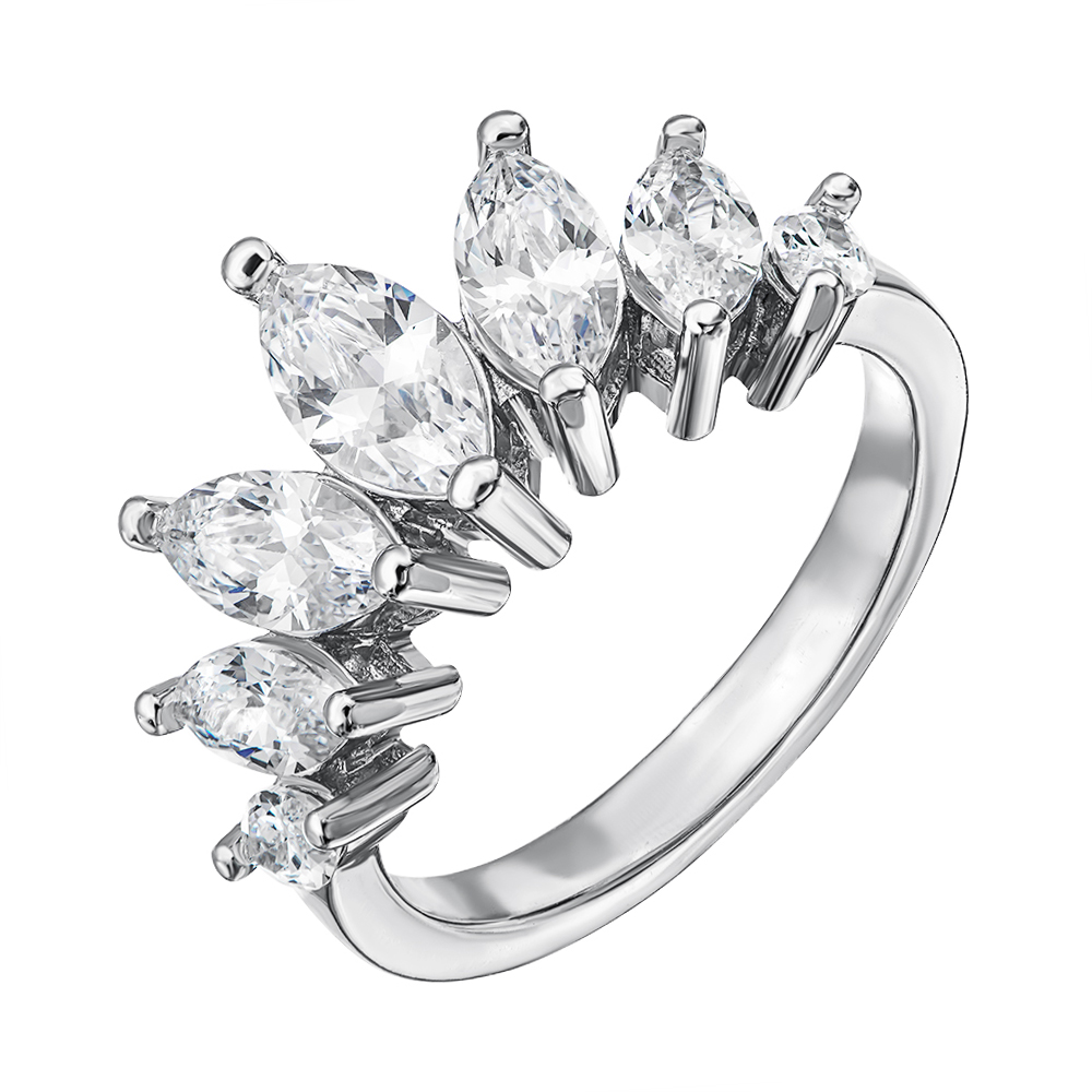 

Серебряное кольцо с фианитами 000136788 16 размера