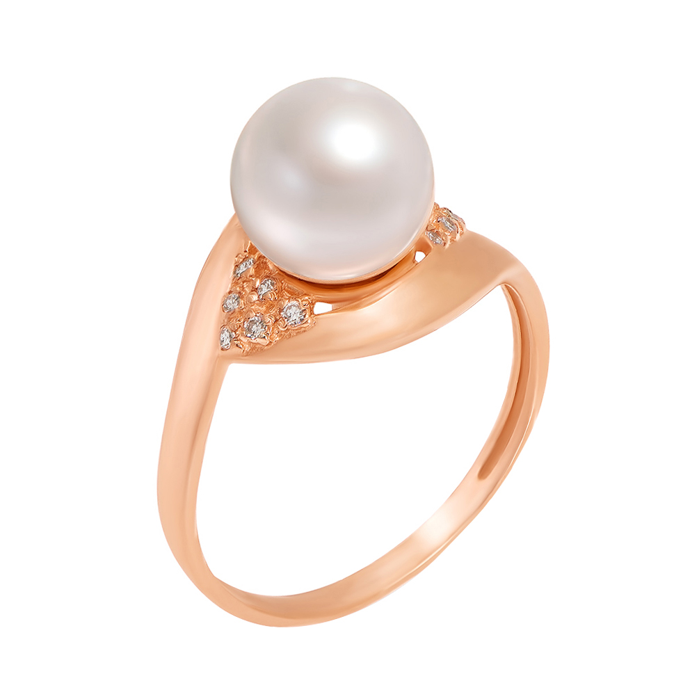 

Кольцо в красном золоте Паула с жемчугом и фианитами 000126529 16 размера