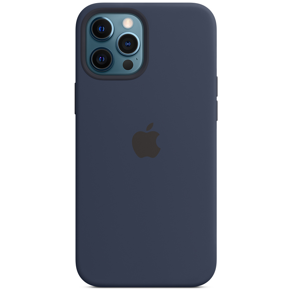 

Чехол Silicone case (AAA) full with Magsafe для Apple iPhone 12 Pro / 12 (6.1") Синий / Deep navy Без бренда