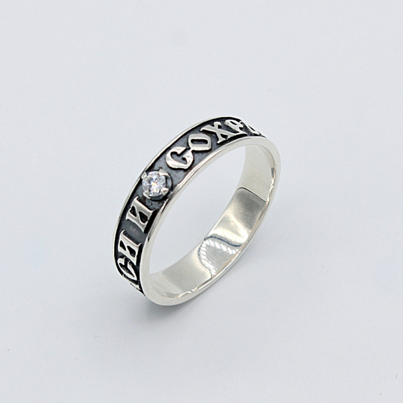 

Серебряное кольцо Спаси и Сохрани 18,5 р