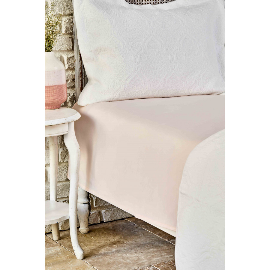 

Простынь Karaca Home ранфорс - Dreamy somon лососевый 240*260 евро