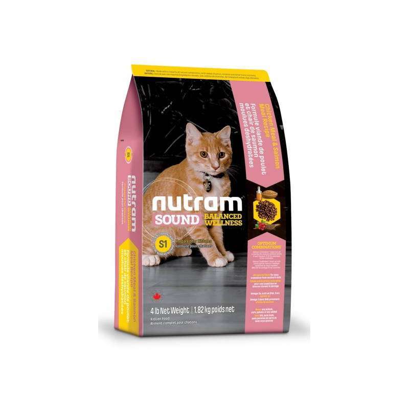 

Сухой корм для котят Nutram (Нутрам) S1 Sound Balanced Wellness Kitten с курицей и лососем (320 гр)