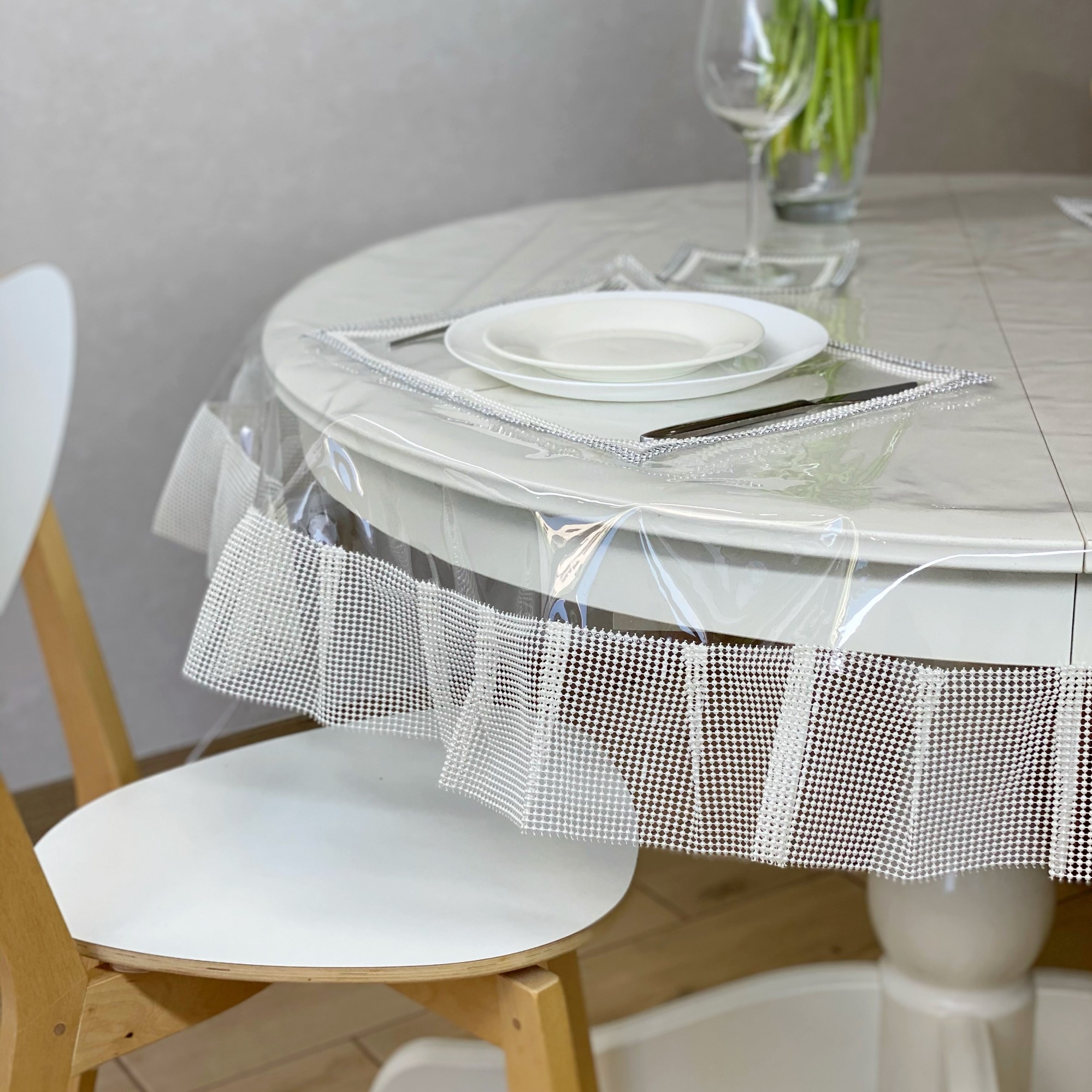 

Силиконовая Скатерть с жемчугом 280х120 см