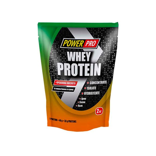 

Протеин Whey Protein PowerPro банан земляника 2.0 кг (PWP111)