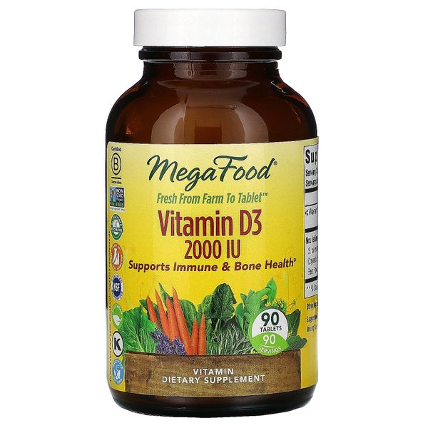 

Витамин D3 Vitamin D3 MegaFood 2000 МЕ 90 таблеток (MF085)