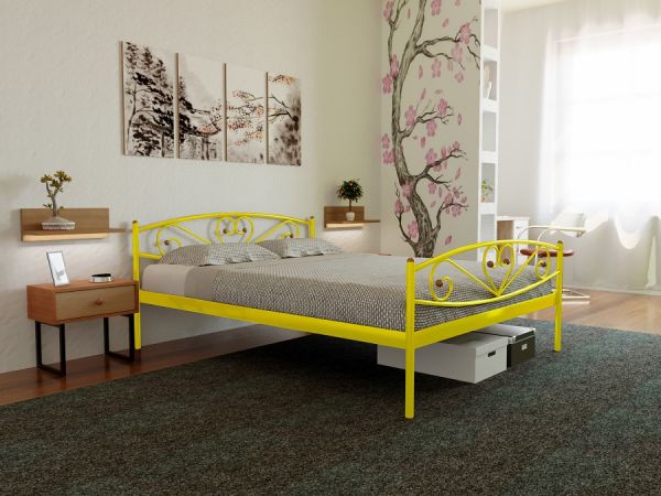 

Кровать Milana-2 Метакам Желтый 140х190