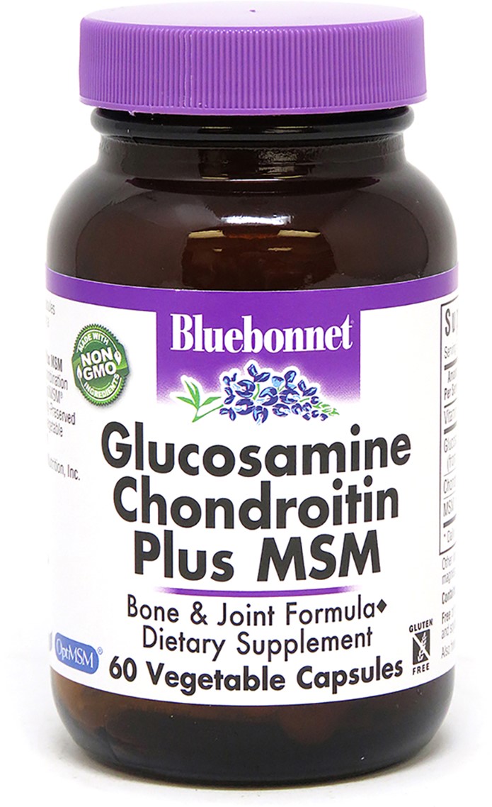 

Глюкозамин & Хондроитин & МСМ Bluebonnet Nutrition 60 растительных капсул (743715011175)