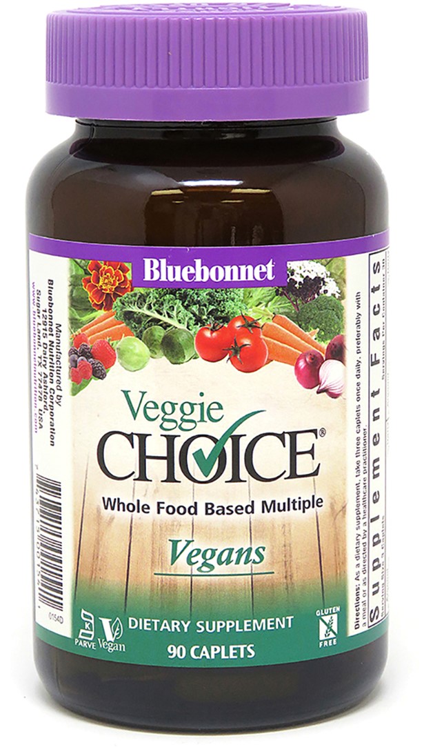 

Мультивитамины для Вегетарианцев Veggie Choice Bluebonnet Nutrition 90 растительные каплеты (743715001541)