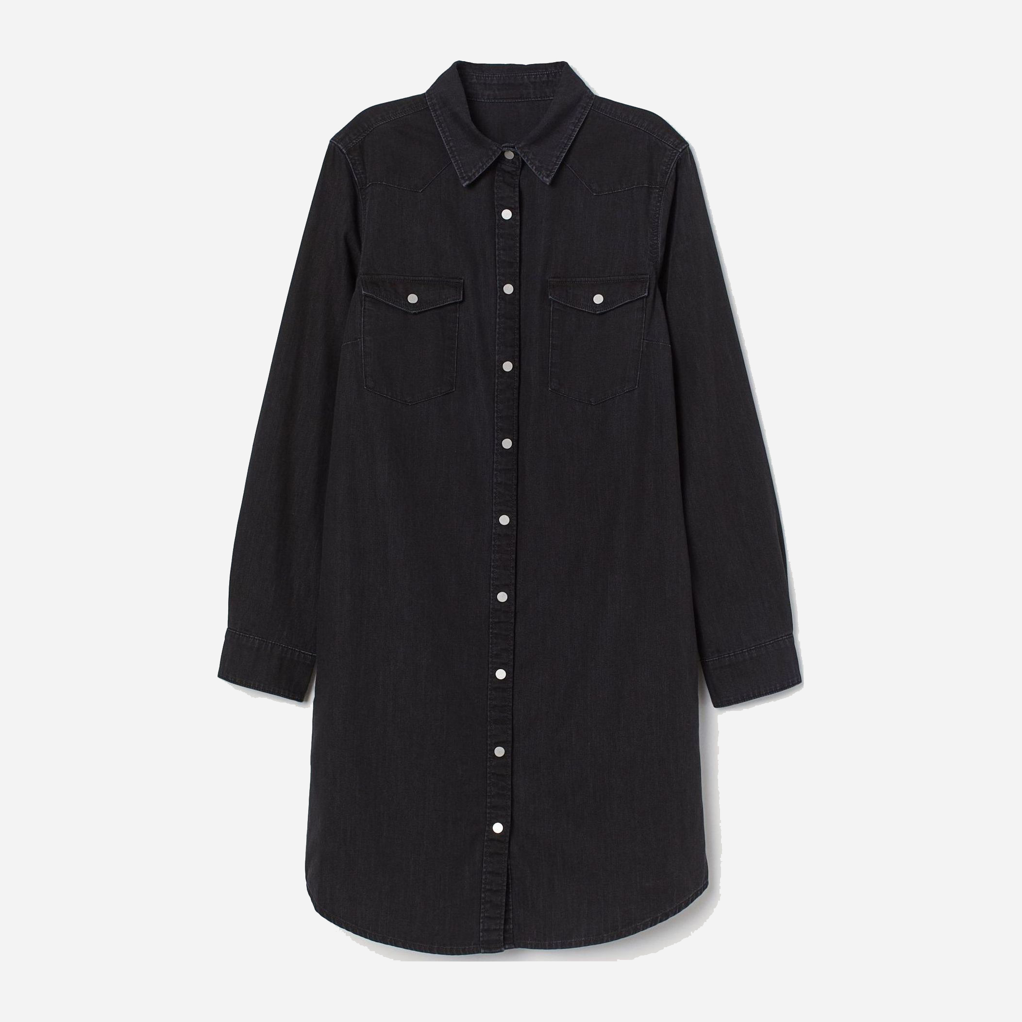 

Платье джинсовое H&M 8962292sm L Черное