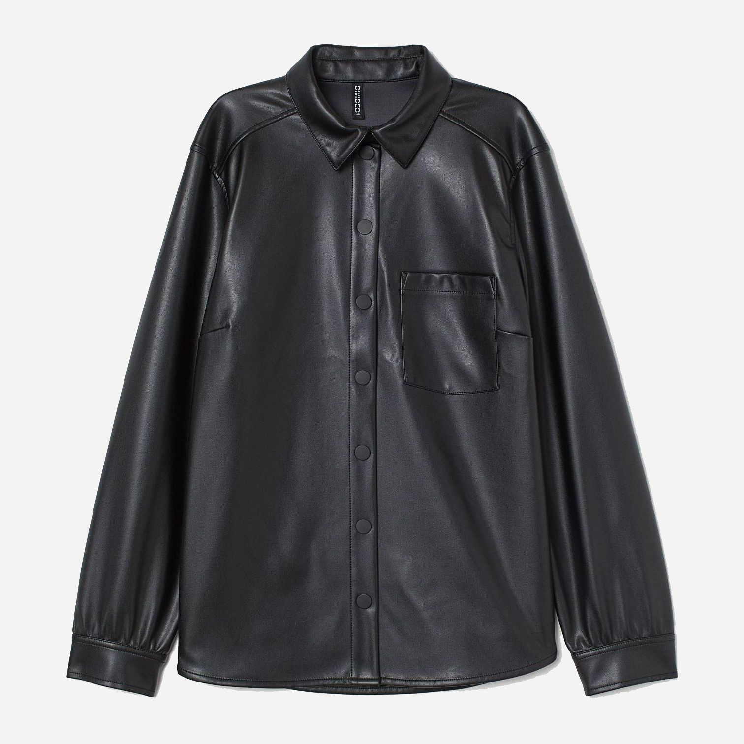 

Рубашка из искусственной кожи H&M 7627380sm 40 Черная