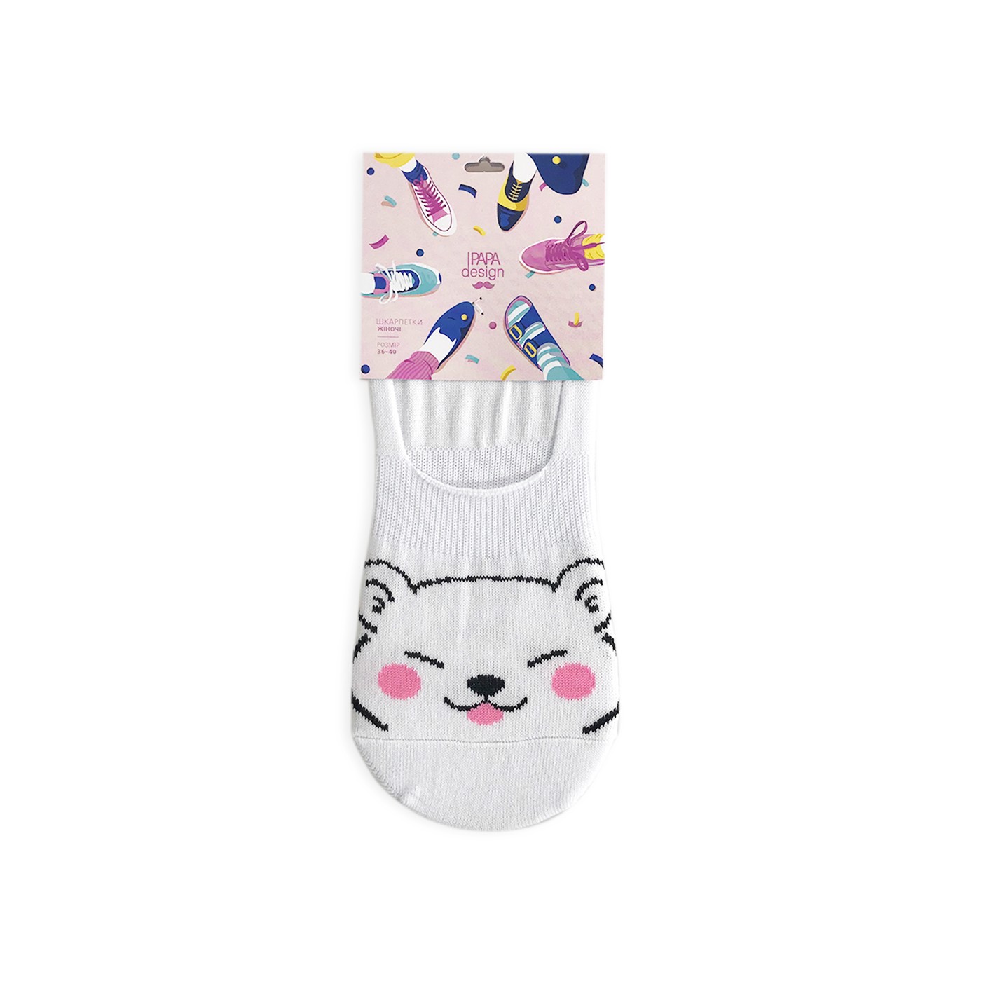 

Следки PAPAdesign Мишка белый 36-40 р белый