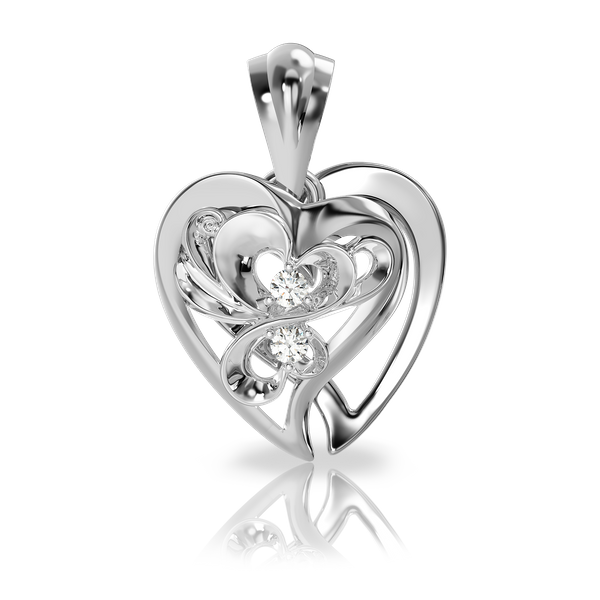 

Золота підвіска з діамантами "Strong love"