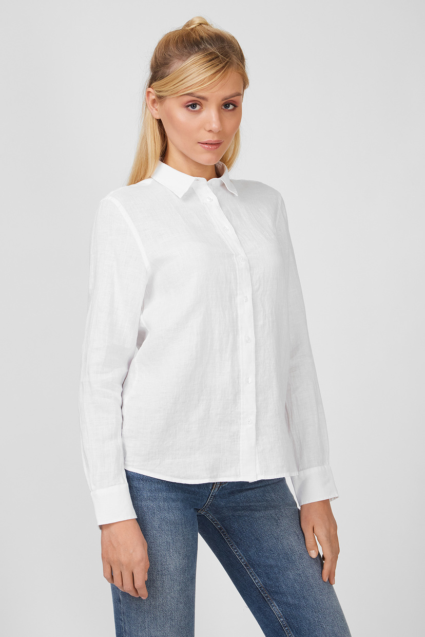 

Женская белая льняная рубашка THE LINEN CHAMBRAY Gant 34 4321000