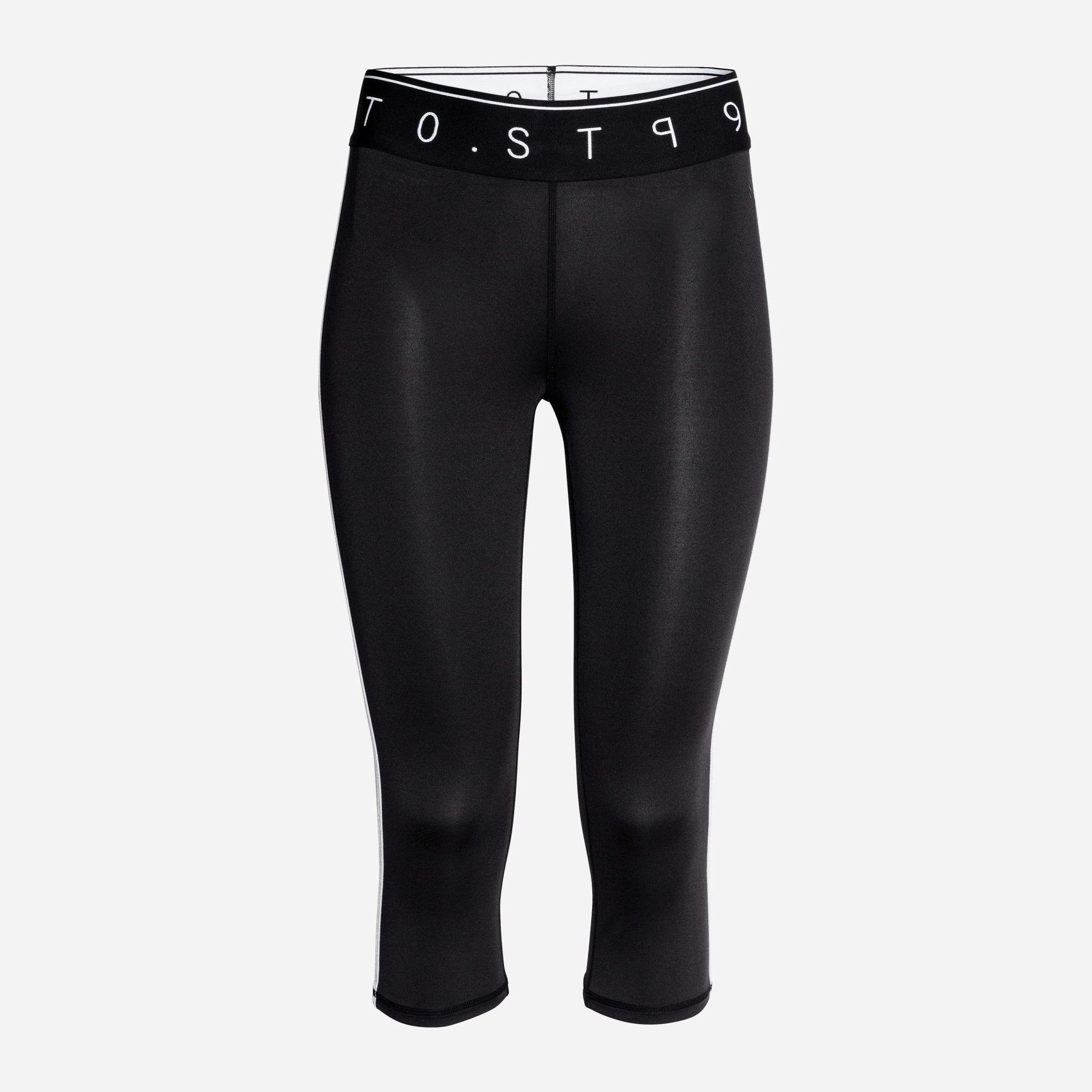 

Спортивные капри H&M 4557295-ABOU M Черные с белым