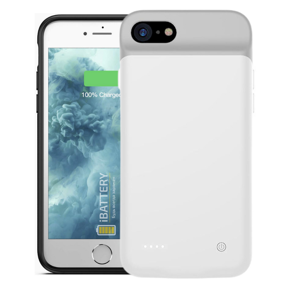 

Чехол аккумулятор iBattery для iPhone 6/6s/7/8 3000 mAh white