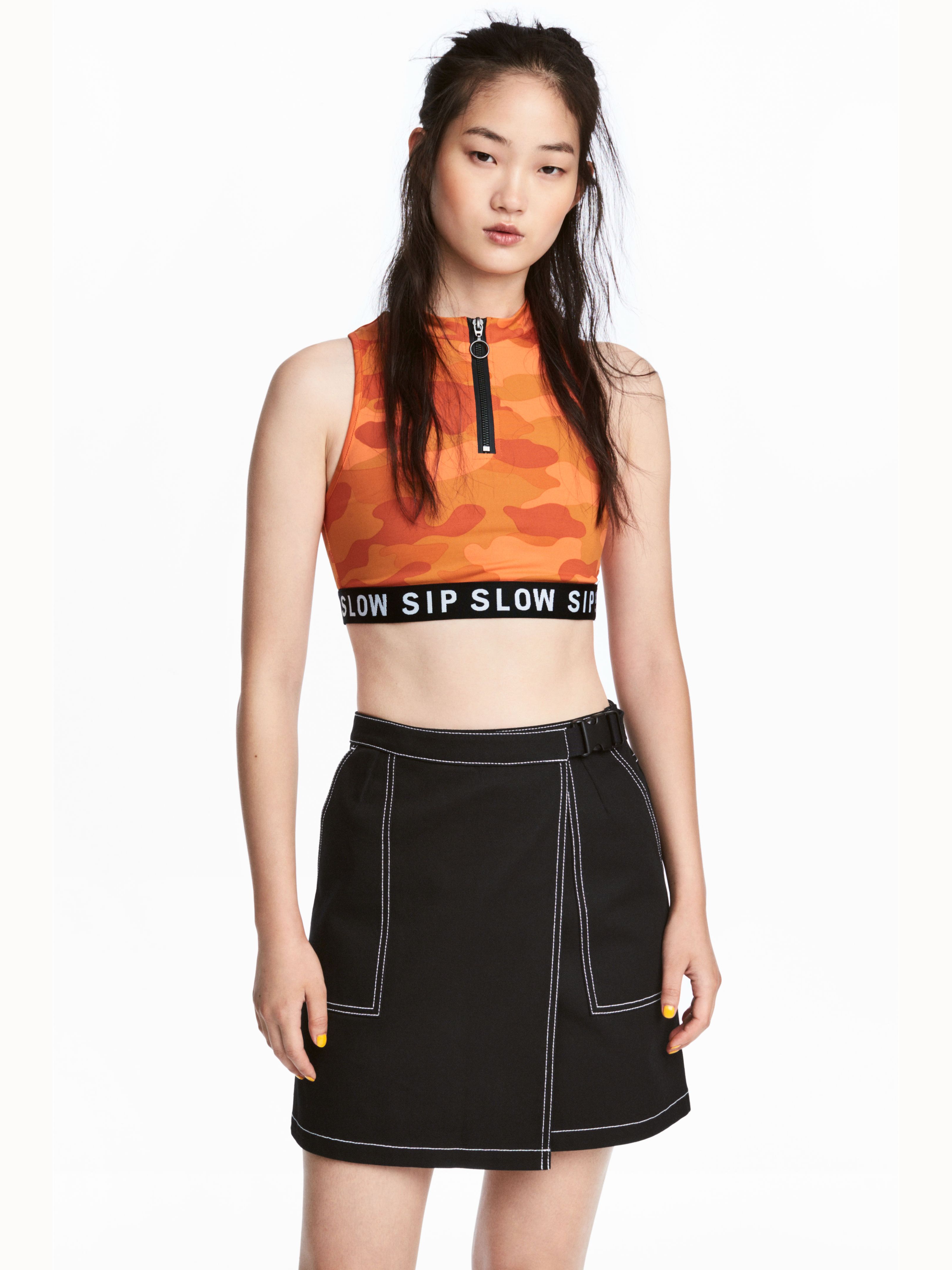 

Юбка H&M 5654046-ABOU 38 Черная с белым
