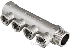 

Коллектор VALTEC с внутренней резьбой 1" х 1/2" (4 вых.) (VTc.550.N.0604)