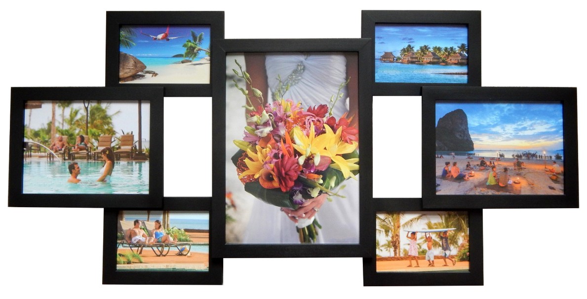 

Деревянная мультирамка HandiCraft Черная 85х40 см (7-Ч)