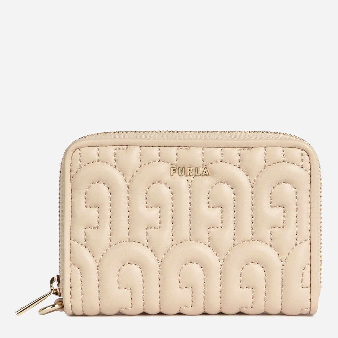 

Женский кожаный кошелек Furla Cosy S Zip Around Cc - Nappa Burnish Розовый