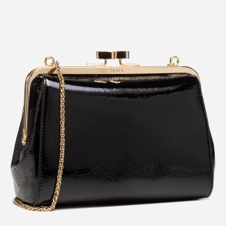 

Женская кожаная сумка Furla Evening Mini Clutch - Naplack Черная