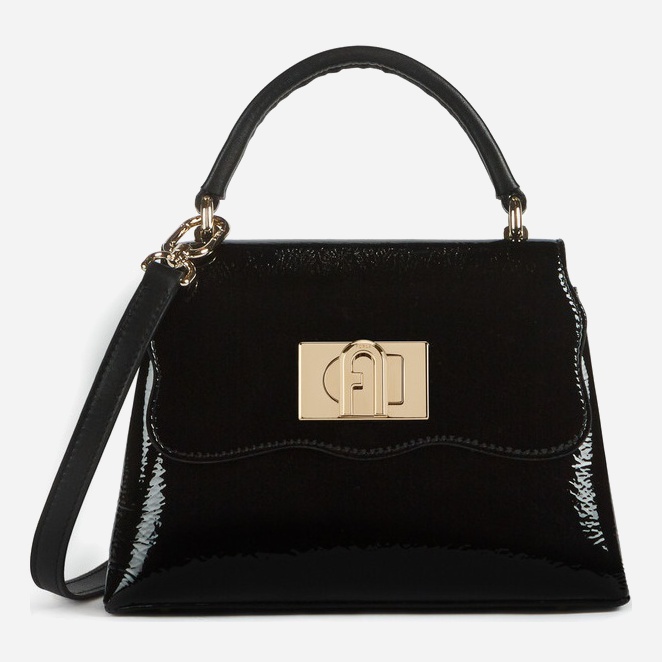

Женская кожаная сумка Furla 1927 Mini Top Handle - Naplack Черная