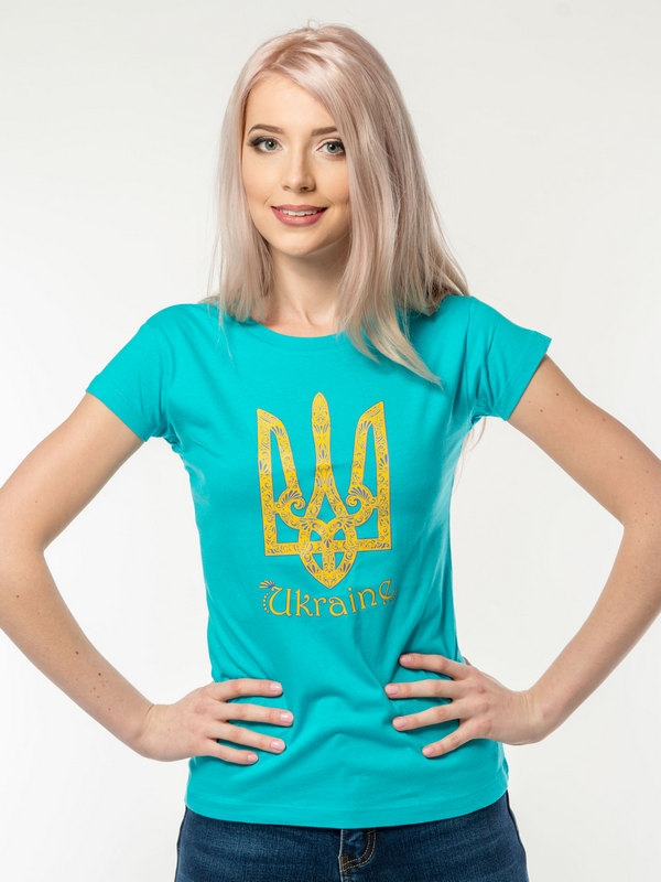 

Футболка патріотична Етно-Сіті Тризуб Ukraine S Бірюзова (929/S)