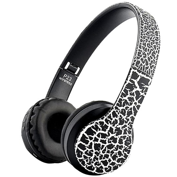 

Наушники Wireless беспроводные с FM-приемником Bluetooth Бело-чёрные (P23-S)