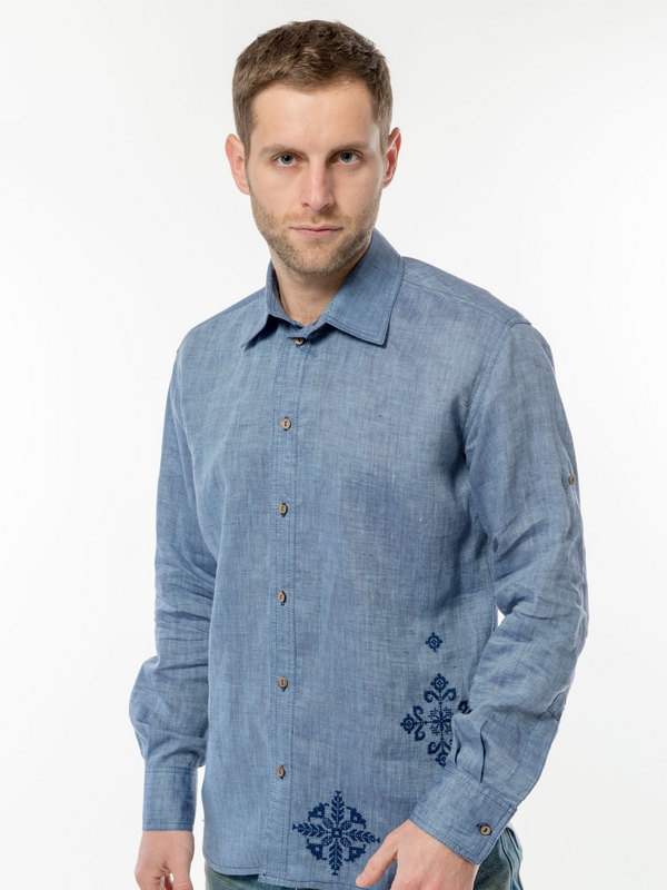 

Вишиванка Етно-Сіті Цвіт папороті 4XL Синя (3453/4XL)