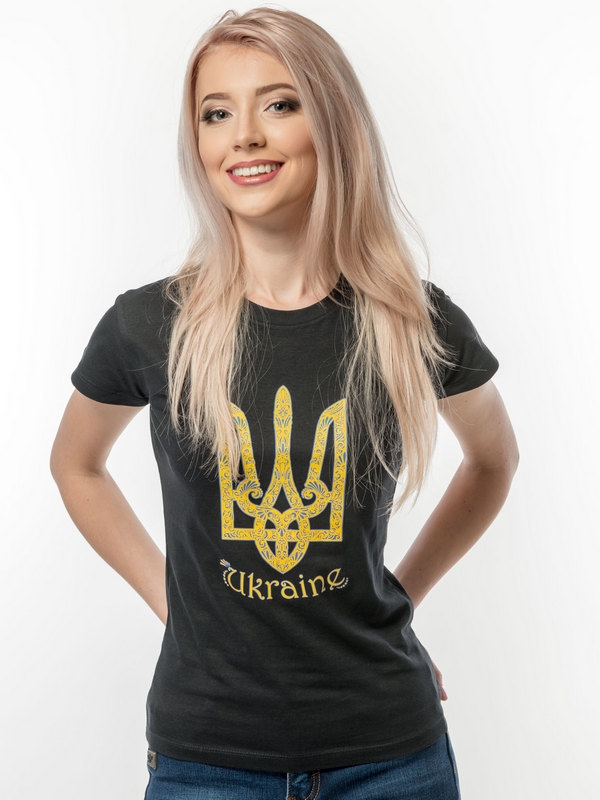 

Футболка патріотична Етно-Сіті Тризуб Ukraine S Чорна (928/S)